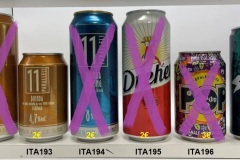 ITA192-197 Bionda Classica 11 Paralleli, Bionda Strong 11 Paralleli, Dreher 50cl, Baladin Pop Popular Beer, Slalo Strong 9° Lager Beer, Italian Beer Can Collection, Italien beer can, Italienische Bierdose