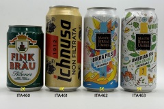 ITA460-463 Fink Bräu Pilsener, Ichnusa Non Filtrata, Mastri Birrai Umbri Birra Pils, Mastri Birrai Umbri Umbrian IPA, Italian Craft beer cans, Lattine di birra artigianale italiana, collezionisti di lattine di birra, birra artigianale Italia, Italienische Craft Bier Dosen