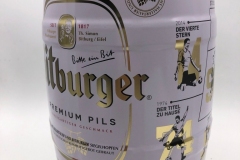 KEG042 Bitburger Premium Pils "Fussball Edition" 2018 Germany 12 EURO Party Keg Collector, 5 Liter Partyfass Sammlung, Partyfässer, Keg Collection, Keg Collector Germany