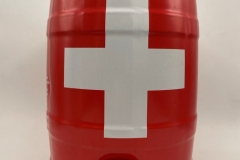 KEG101 Unidrink Partybier "Swiss Flag" 2018 Switzerland 15 EURO Party Keg Collector, 5 Liter Partyfass Sammlung, Partyfässer, Keg Collection, Keg Collector Germany