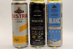 LTU042-044 Svyturys Exstra 240 Years of Mastership, Volfas Engelman Baltic Porter, Volfas Engelman Blanc Belgian Style Wheat Ale, Lithuanian Craft Beer, Beer Cans from Lithuana, Litauische Bierdosen, Lithuan Beer Can Collector, Beer Can Museum Austria, Bierdosensammlung