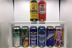 LUX001-008 Bofferding lager, Diekirch Premium, Battin, Mousel, Luxembourg Beer can collection