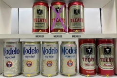 MEX015-023 Modelo Especial Cerveza Straight beer can, Modelo Especial Imported Beer, Modelo Especial Cerveza, Tecate Cerveza, Tecate Imported Beer, Mexico, can collection, Beer Can Collector, Cerveza Mexico