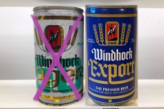 NAM001-002 Windhoek Lager Steel Can, Windhoek Export The Premier Beer, Beer from Namibia, beer cans Namibia, beer can collector Namibia, Bierdosen Namibia