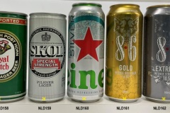 NLD158-162 Royal Dutch Imported, Skol Special Strenght Pilsner Lager 440ml, Heineken Silver 50cl, Bavaria 8.6 Gold Intense Gold Beer, Bavaria 8.6 Extreme Intense Strong Beer 10,5%, Netherlands beer cans for Asia, Holländische Bierdosen, Bierdosensammler