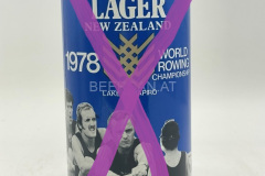 NZL033 Leopard Lager New Zealand 1978 World Rowing Championsship Lake Karapiro 460ml Straight Steel CanNew Zealand beer can collection, beer can from New Zealand, Neuseland Bierdose
