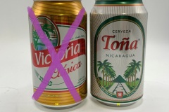 NCA001-002 Victoria Clasica, Cerveza Tona Nicaragua, beer can from Nicaragua, beer can collection Nicaragua, beer from Nicaragua