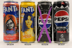 OCS234-237 Fanta Cucky Edition Forest Berries Zero Sugar, Fanta Mira Romania, Pepsi Untold Zero Zahar Romania, Pepsi Switzerland 25 Max Sweden, Pepsi can collection, pepsi can collector
