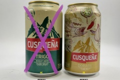 PER001-002 Cusquena Trigo Wheat Beer, Cusquena Dorada, Peru Beer Cans, Beer Can Collection Peru, Peru Craft Beer Cans, Bierdosen Peru