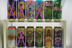 PER003-014 Arequipena, Cusquena Negra dark LAger, Cusquena Legendarias, Cusquena Dorada, Cusquena Quinua, Cristal, Cristal Soccer Can, Golden, Pilsen Callo Trompete, Pilsen Callo Vivo x Rock, Peru Beer Cans, Beer Can Collection Peru, Peru Craft Beer Cans, Bierdosen Peru