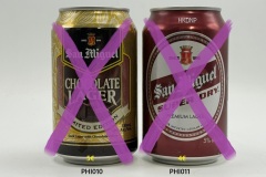 PHI010-011 San Miguel Chocolate Lager Limited Edition, San Miguel Super Dry Premium Lager, Philippines, Philipjnes Beer Cans, Beer can collection Philipines, Bierdose Philippinen