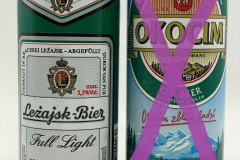 POL076-077 Lezajsk-Bier Full Light Brauerei Lezajsk, Okocim Export Special O.K. Beer, Polisch Beer Can, Poland beer can collection, beer can collector Poland