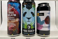 POL066-068 Free Gelato Berries & Cream, Free Pan Da, Browar Stu Mostow unspoken Triple Fruited Coco Weizen Craft beer can, Polish beer can, beer can collector, Bierdosen Polen