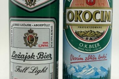 POL076-077 Lezajsk-Bier Full Light Brauerei Lezajsk, Okocim Export Special O.K. Beer, Polisch Beer Can, Poland beer can collection, beer can collector Poland