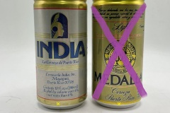 PUR001-002 India La Cerveza de Puerto Rico, Cerveceria India Inc. Mayaguez, Puerto Rico, Medalla Cerveza Puerto Rico, Medalla Light 296ml, 10 fl. oz. Beer Can collector Puerto Rico, Beer Can Collection Puerto Rico, Bierdose Puerto Rico