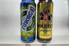 SRB025-026 Tuborg Egyiket, Holsten Premium, Serbian beer can, beer can collector, Serbische Berdose