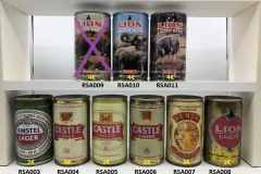 RSA003-011, Amstel Lager beer can, Castle beer can, Lion beer can South Africa