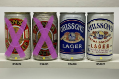 RSA024-027 Hansa Pilsener, Ohlsson´s Lager, Ohlsson´s Lager Extra Smooth, African Steel Beer Cans, South African beer cans, beer can collector South Africa, South Africa Beer Can, Südafrika Bierdosen