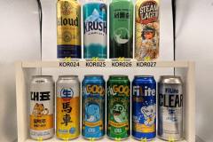 KOR018-027 Korean Wheat Beer, Korean 5,0% Beer, OB Filgood Original Blue Dolphin, OB Filgood Extra Green Dolphin, Filite Fresh Cool and Clear, Filite Clear Super Clear, Kloud Premium Lager, Krush Ice Plast Lager, Seoul Forrest Pilsner, Steam Lager San Francisco Wind of Change, South Korean Beer Cans, Bierdosen Südkorea, Korean Beer Can Collector, Beer Cans from Korea, Asian Beer Cans, Bierdosenmuseum Munderfing