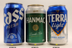 KOR028-030 Cass Fresh, Hanmac Korean Lager, Terra Light Zero Sugar,  South Korean Beer Cans, Bierdosen Südkorea, Korean Beer Can Collector, Beer Cans from Korea, Asian Beer Cans, Bierdosenmuseum Munderfing