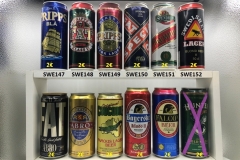 SWE141-152 Swedish beer cans, swedisch beer can collector, Schweden Bierdosen