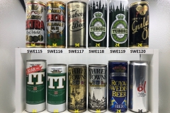 SWE109-120 Swedish beer cans, swedisch beer can collector, Schweden Bierdosen