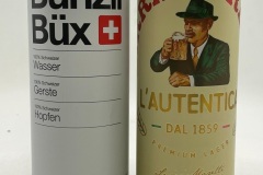 SUI083-084 Bünzli Büx Appenzeller Bier 0,5l, Birra Moretti LÁutentica brewed in Switzerland, Beer can Collector from Switzerland, swiss beer can, Schweizer Bierdosensammler, Bierdose Schweiz