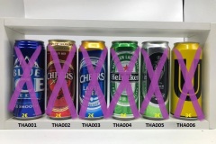 THA001-006 Blue Ice Beer, Cheers X-Tra, Cheers Lager Beer, Heineken, Heineken Munich Final 2012, U beer can Thailand