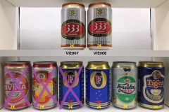 VIE001-008 BIA BIVINA, Dai Viet, Fosters, Huda Beer Tiger Beer, 333 Export Vietnam beer can collection, Vietnamese beer cans