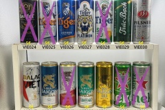 VIE017-030 Vietnam 330ml Slim Beer Cans: Bia Lac Viet, Bia Saigon Chill, Bia Saigon Export Premium, Bia Saigon Special, Bia Saigon Gold, Heineken Champions League, Heineken Silver, DaiViet Black, Tiger Crystal, Tiger Lager Beer, Tiger Platinum, Tiger SoJu Infused Lager, Truc Bach, 333 Pilsner Extra Smooth, Beer Can Vietnam, Vietnamesiche Bierdose, beer can collection Vietnam