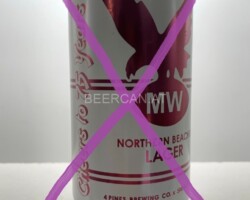AUS425 4 Pines Brewing Co. MW Northern Beach Lager Cheers to 75 Years, Australian beer can, craft beer can