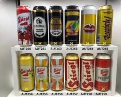 - AUT254 STIEGL Radler Zitrone 2009 2 EURO - AUT255 STIEGL Radler Zitrone Naturtrüb 2017 2 EURO - AUT256 STIEGL Grapefruit 2017 2 EURO - AUT257 STIEGL Bier (beige) 2003 2 EURO - AUT258 STIEGL Bier (white) 2013 2 EURO - AUT259 STIEGL Freibier 2017 2 EURO - AUT260 STIEGL ÖFB Edition 2016 4 EURO - AUT261 STARKENBERGER Tiroler Märzen 2009 2 EURO - AUT262 STARKENBERGER Bier Tiroler Märzen 2019 2 EURO - AUT263 TURBOBIER Heil &amp;amp; Turbo 2019 3 EURO - AUT264 VILLACHER Bier 2016 2 EURO - AUT265 ZWICKL 2007 2 EURO