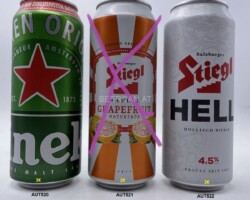AUT520-522 Heineken, Stiegl Grapefruit Radler, Stiegl Hell Bierdosen, Beer cans from Austria, Austrian Beer can Collection, Biersonesammlung Österreich