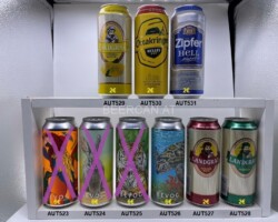 AUT523-531 Bevog Limited Edition beer cans, Landgraf Schankbier, Landgraf Märzen, Landgraf Zitronenradler, Ottakringer Helles Bier, Zipfer Hell Alkoholfrei, Bierdosen aus Österreich, Bierdose Neu Österreich, Beer cans Austria, Austrian Beer can Collection, Beer Can Collector, Autriche, Latas Austria