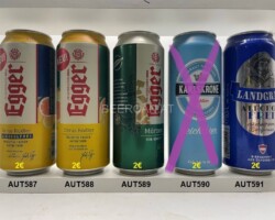 AUT587-591 EGGER ZITRUS RADLER ALKOHOLFREI, EGGER ZITRUS RADLER, EGGER MÄRZEN PRIVATBRAUEREIEN, KARLSKRONE LEICHTBIER, LANDGRAF ALKOHOLFREI, BIERDOSENSAMMLUNG ÖSTERREICH, beer cans from Austria, beer can collector