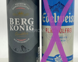 AUT648-649 Bergkönig Starkbier neues Design, Edelweiss Alkoholfrei