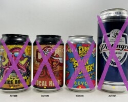 AUT698-701 Next Level Brewing Juice Bomb New England IPA, Next Level Brewing Local Hero Pale Ale, Bevog Punk Rock Holiday The Sour Power! Pittinger Schnakbier, Mash Camp, Bierdosen Österreich, Bierdosensammler Österreich, Österreichische Bierdosen, beer can collection Austria