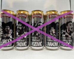 BCS065 OZUJSKO PIVO OSTAVI SRCE ZA HRVATSKU! 5 CAN SET CROATIA (2021) 18 EURO