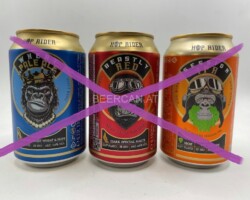BCS070 EICHBAUM HOP RIDER PALE ALE RED IPA 3 CAN SET GERMANY (2021) 8 EURO, Eichbaum Hop Rider Wheat Pale Ale, Beastly Red, Session IPA Monkey Head beer, beer can set beer can collector