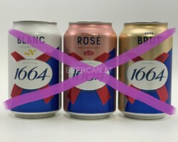 BSC095 KRONENBOURG 1664 BLANC - ROSE - BRUT 3 CAN SET MALAYSIA (2024) 16 EURO beer can set collection