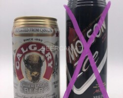 CAN024-025 Calgary Amber Lager Beer Imported from Canada 750ml, Molson ICE 24 Fl.Oz, Canadian Big Beer Cans, Beer Can Collector Canada