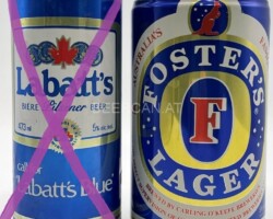 CAN062-063 Labatt´s Pilsener Bíere Beer call for ´Labatt´s Blue´ 473ml Can, Foster´s Lager Brewed by Carling o´Keefe Breweries, Canadian Beer Can Collector, Beer Can Collection Canada, Beer Can from Canada, Kanadische Bierdose