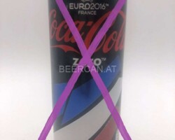 CCC294 Zero UEFA Euro 2016 "Frankreich" 2016 Austria 2 EURO Coke Can Collection, Cola Dosen Sammlung, Coke Collector, Coke Collection