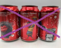 CCS022 Happiness Factory 3 can Set 2008 Italy 6 EURO Coke can collector Coke Can Collector