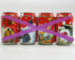 CCS072 Coca-Cola Original "Happy Factory 1st Set" 2008 4 Can Set 8 EURO Coke can colection, coke can set, coke collector