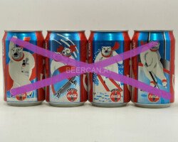 CCS077 Coca-Cola Original "Icebear Edition" 4 Can Set 1993 AUSTRIA 16 EURO Coke can colection, coke can set, coke collector