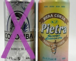 COR005-006 Colomba Biere Blanche de Corse 5% 44cl, Pietra Summer Session IPA Biere Corse, Pietra Biere Corse Blanche, Corse Beer Can, Corse beer can collector, Bierdose Korsika