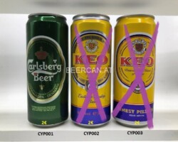 CYP001-003 Carlsberg Beer Cyprus, Keo Beer, Keo finest Pilsner, Cyprus beer can collection, beer cans from Cyprus, Zypern Bierdose