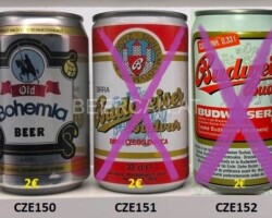 CZE149-153 Old Bohemia Beer, Budweiser Budvar, Gambrinius Pilsen 330ml beer cans, Czech beer cans, beer can collection Czech, Tschechische Bierdose
