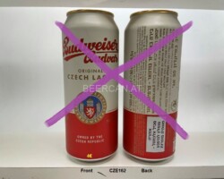 CZE162 Budweiser Budvar, Export for Israel, Budweiser beer can for Israel